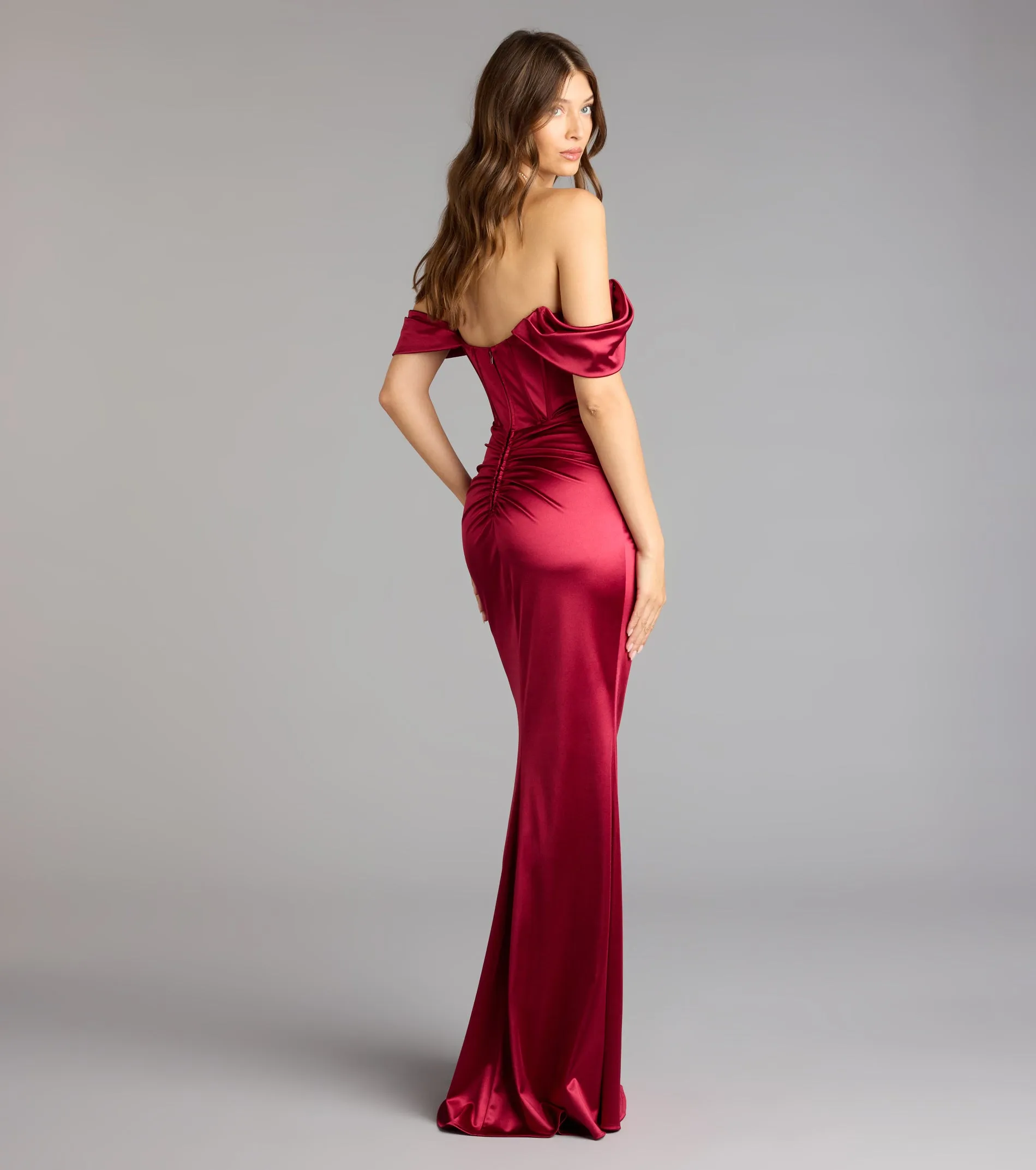 Lilia Off-The-Shoulder Corset Mermaid Dress sold by Windsor product image thumbnail 2