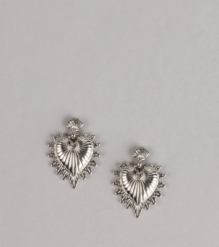 Burning Love Sacred Heart Earrings sold by Windsor