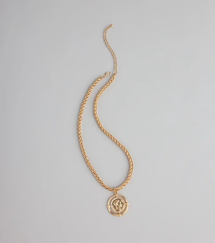 Coin Toss Statement Chain Necklace sold by Windsor