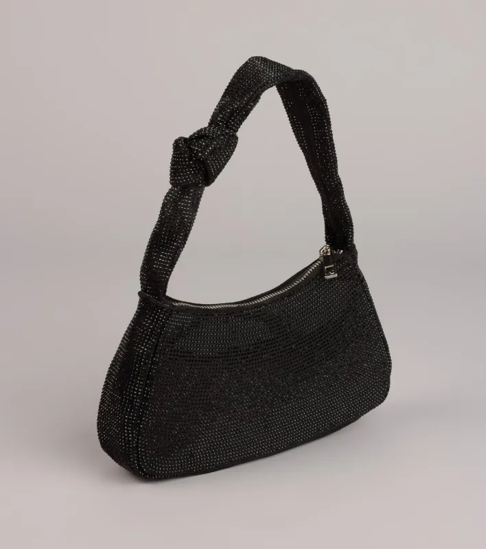 Glow Factor Rhinestone Shoulder Bag sold by Windsor