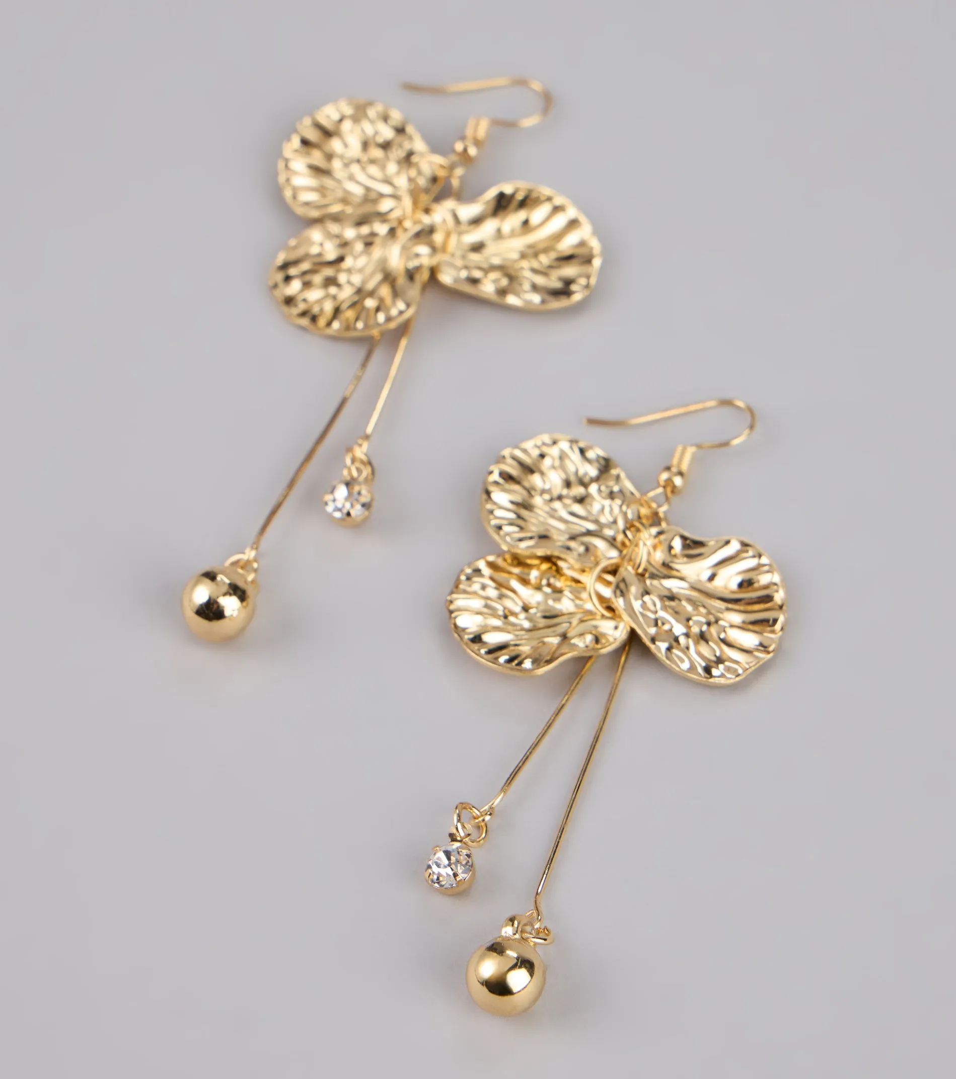 Golden Bloom Floral Petal Earrings sold by Windsor product image thumbnail 3