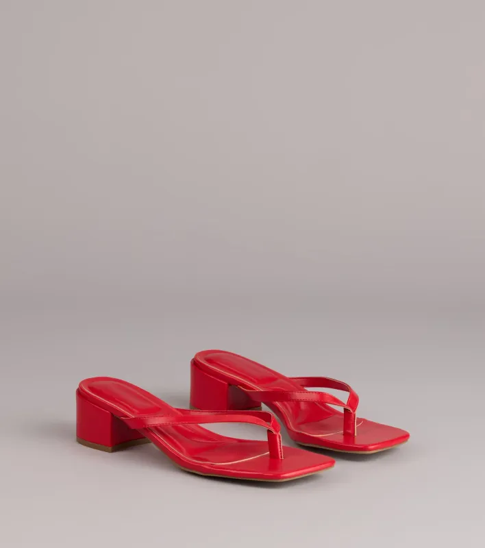 Easy Chic Thong Block Heels sold by Windsor