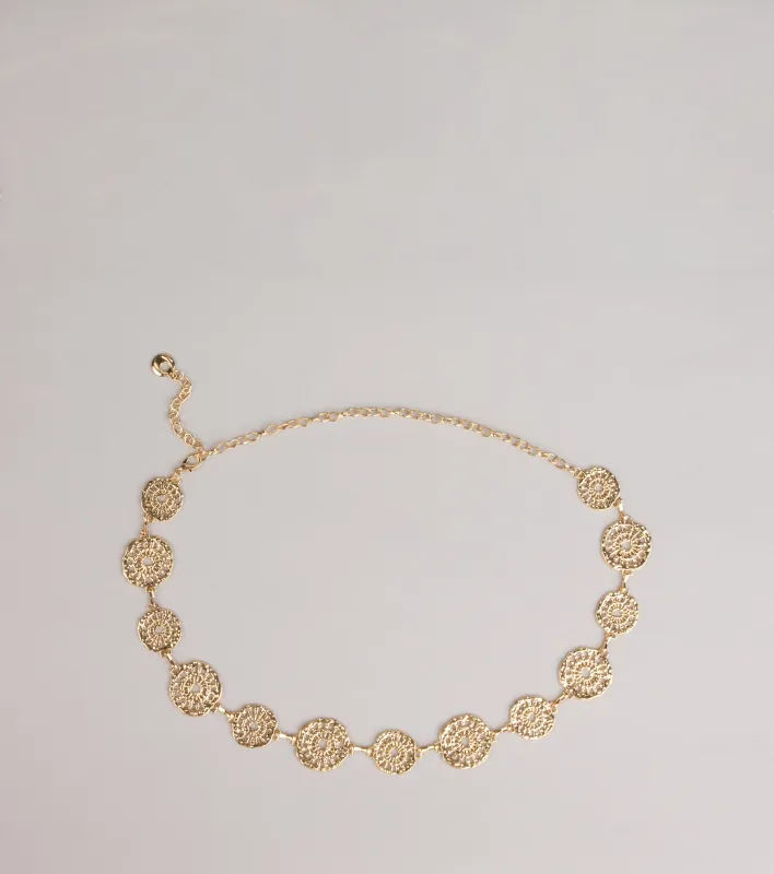 Linked in Shine Disc Chain Belt sold by Windsor