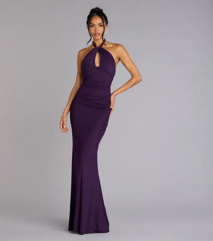 Elina Halter Cutout Mermaid Dress sold by Windsor