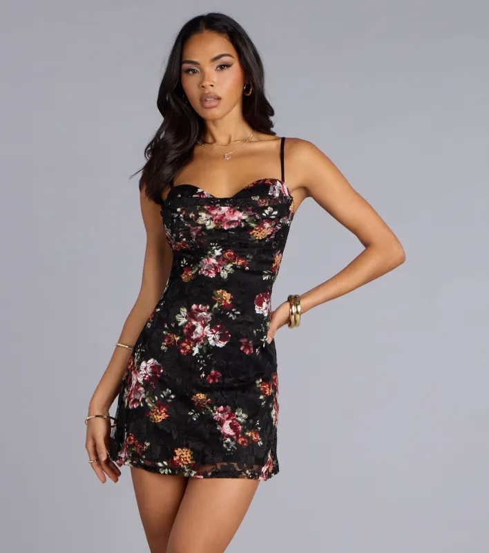 Wildflower Hour Lace A-Line Mini Dress sold by Windsor