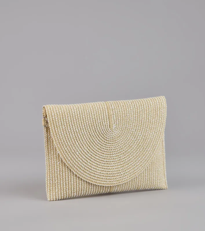 Easy Breezy Straw Clutch Bag sold by Windsor