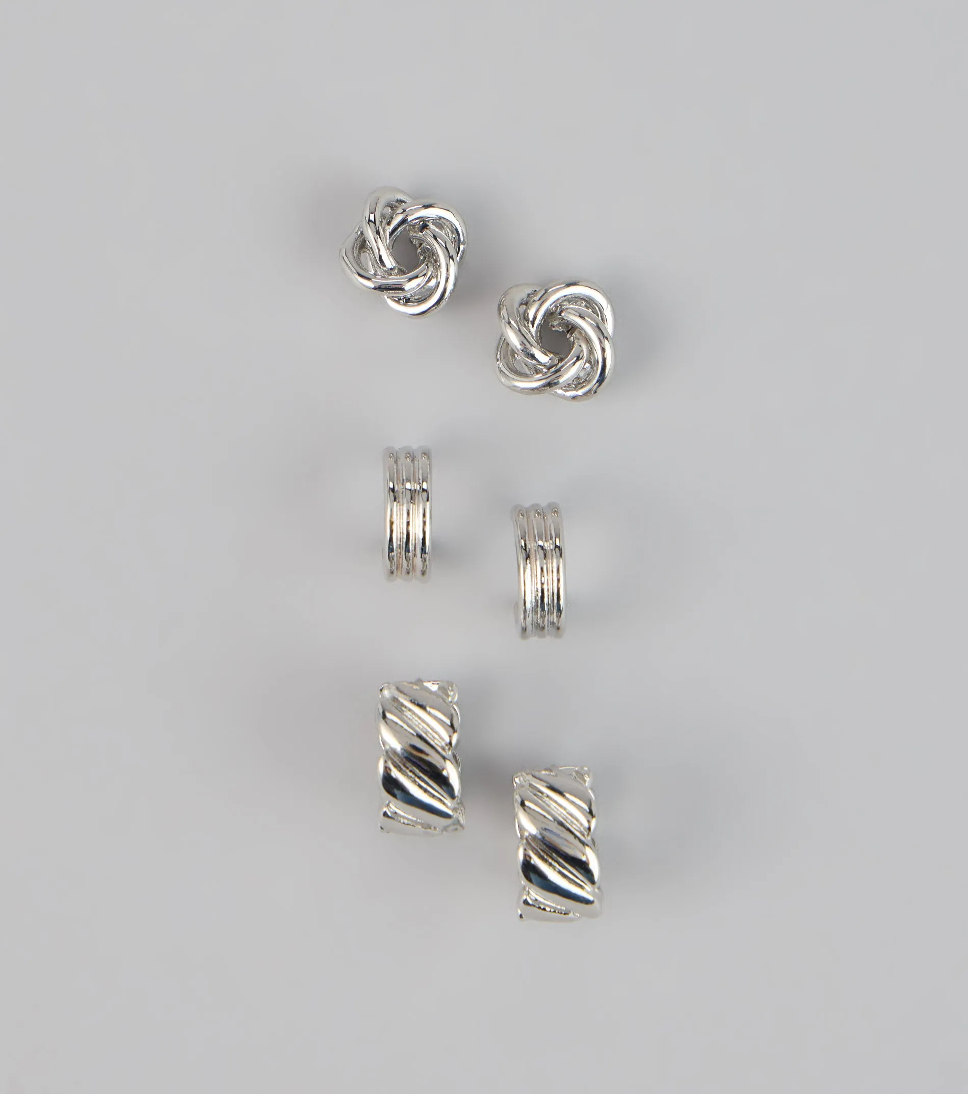 Three Times the Shine Hoop Earring Set sold by Windsor