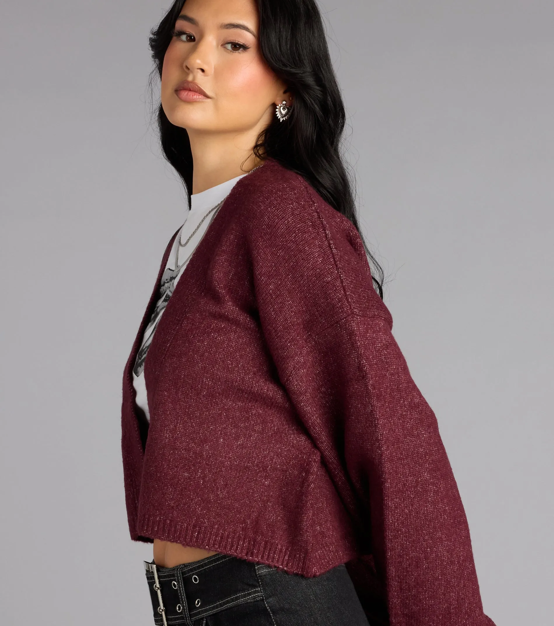 Cozy Crush Oversized Knit Cardigan sold by Windsor product image thumbnail 4