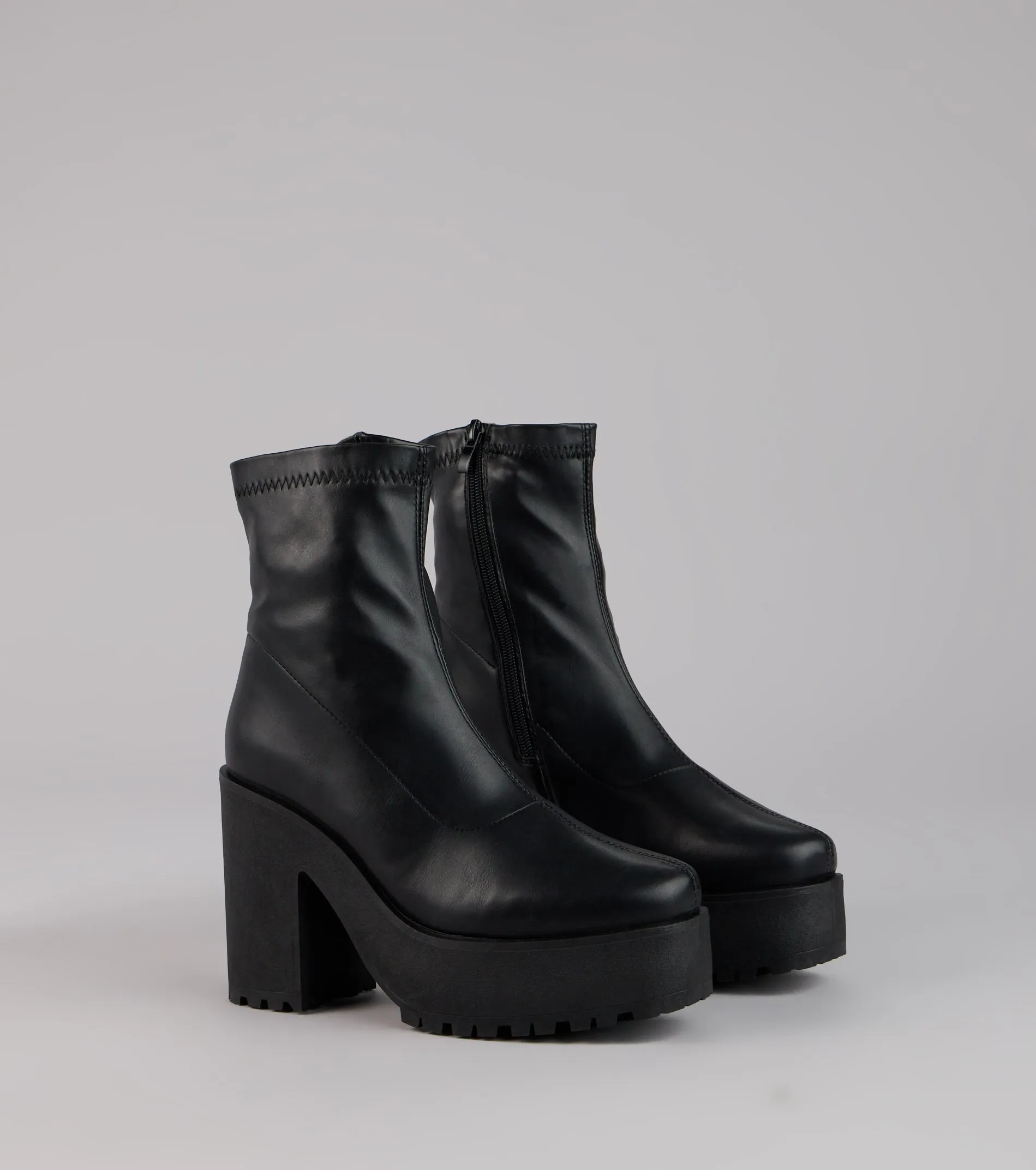 Power Stomp Platform Ankle Booties sold by Windsor