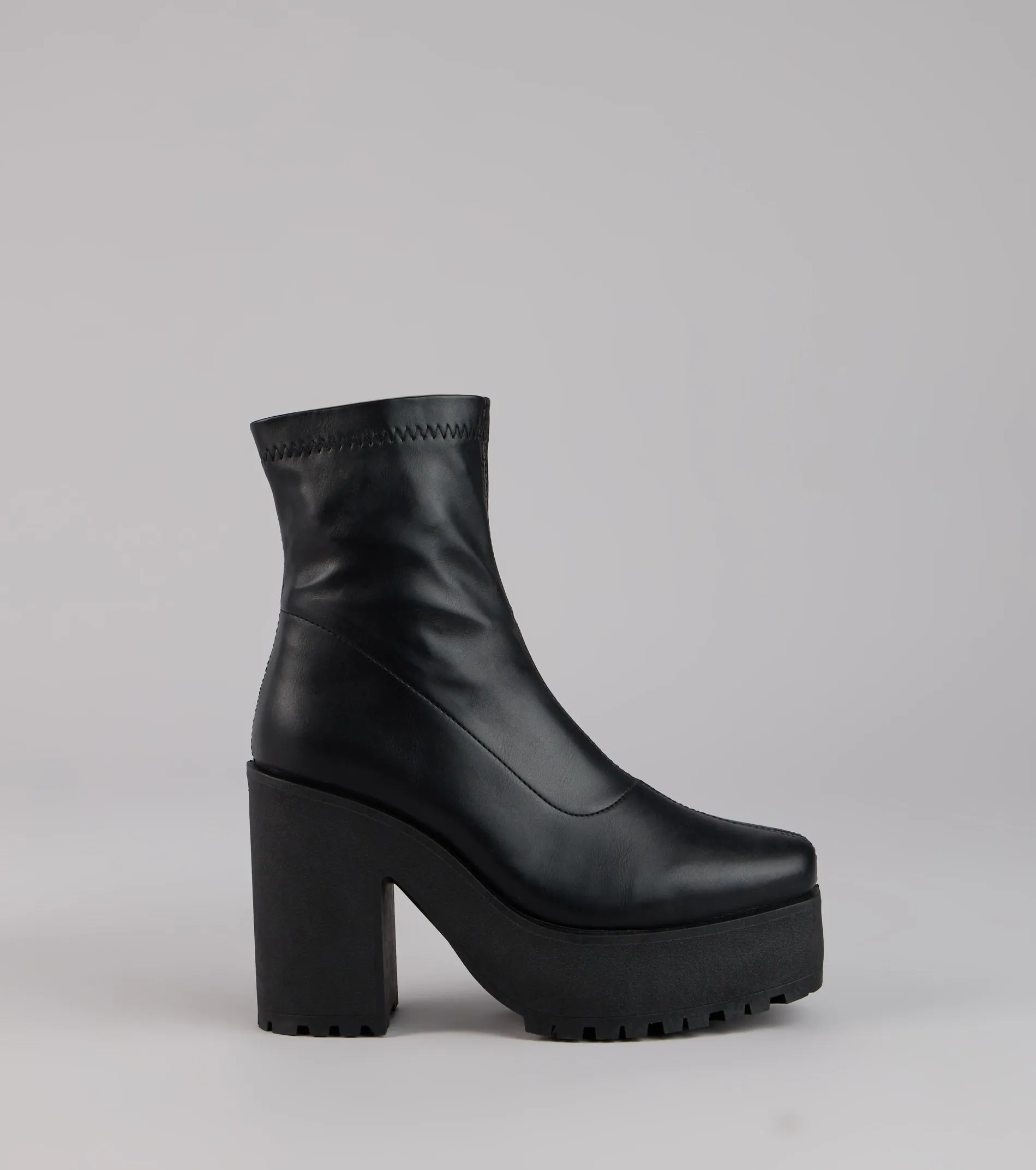 Power Stomp Platform Ankle Booties sold by Windsor product image thumbnail 2