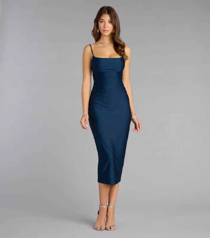 Lace-Up Allure Bodycon Midi Dress sold by Windsor