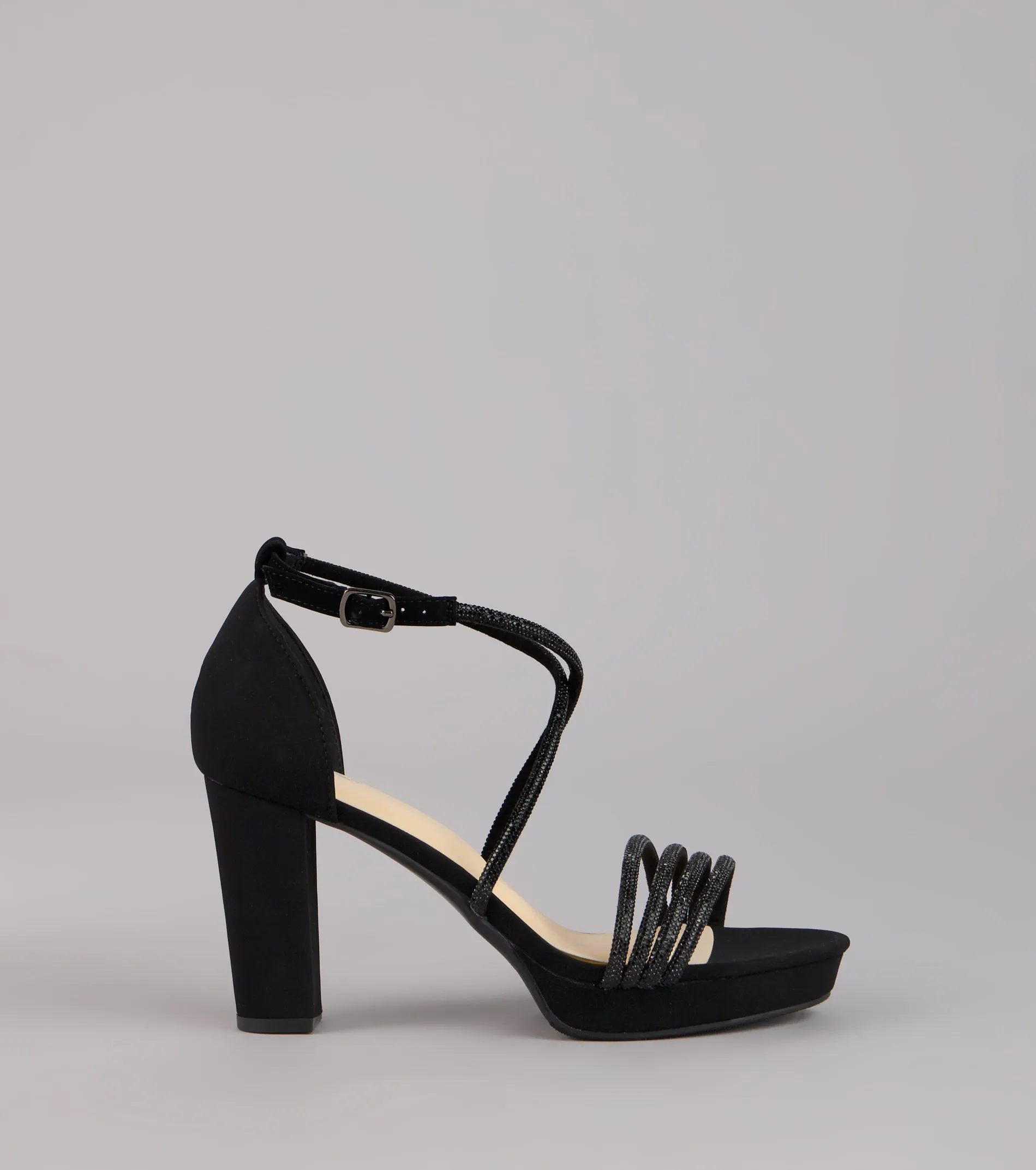 Glow Getter Rhinestone Block Heels sold by Windsor product image thumbnail 2