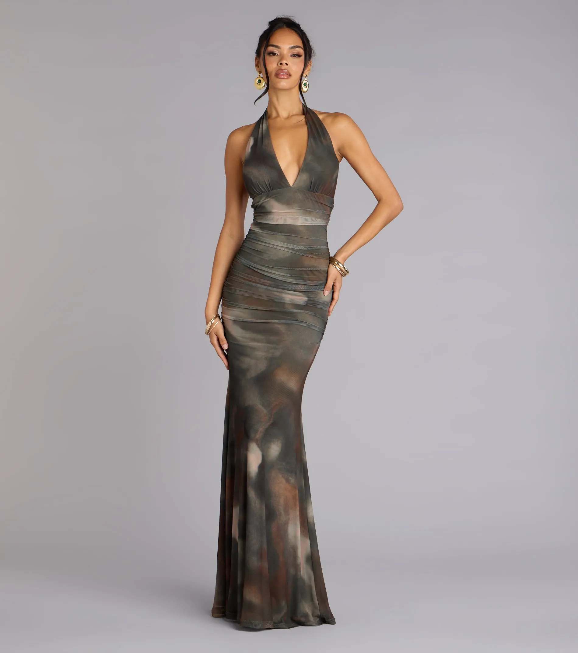 Allina Halter Strappy Mermaid Formal Dress sold by Windsor product image thumbnail 2