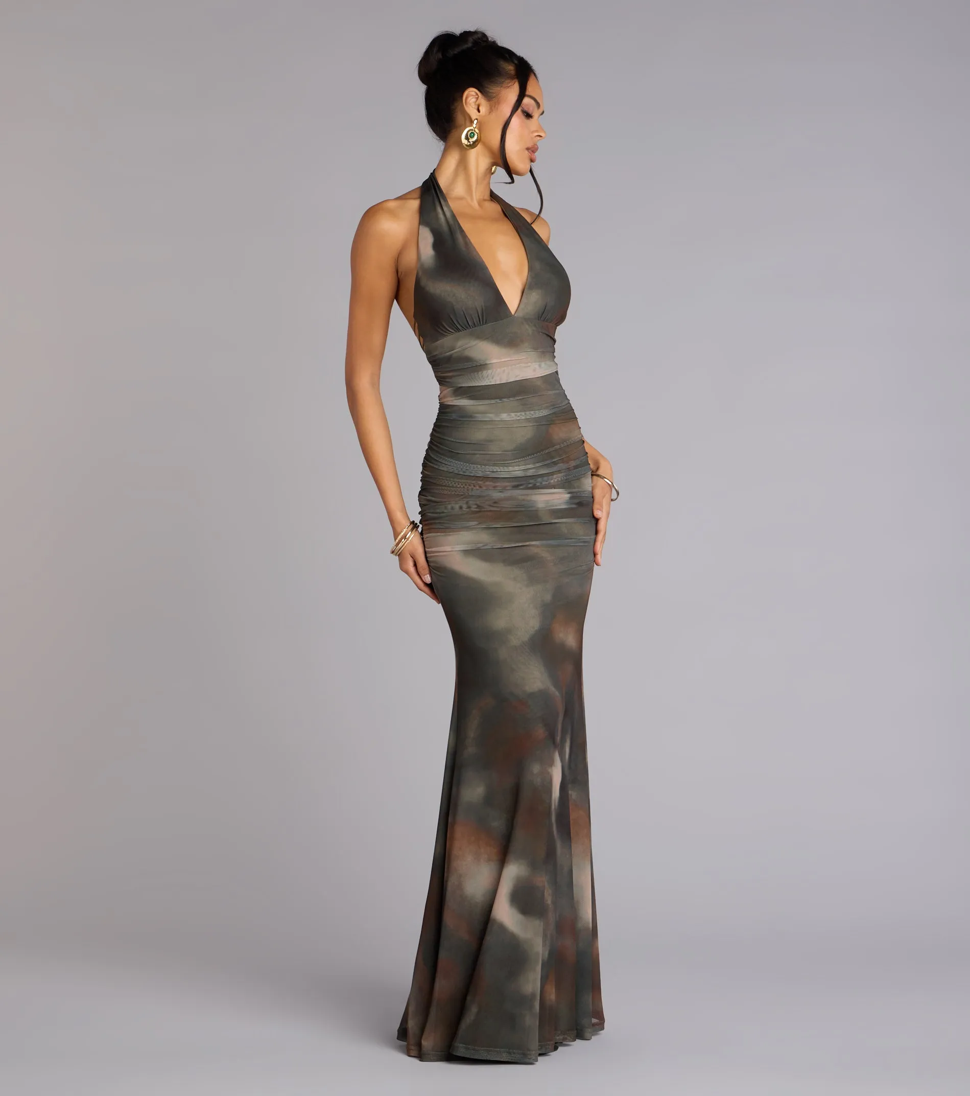 Allina Halter Strappy Mermaid Formal Dress sold by Windsor product image thumbnail 4