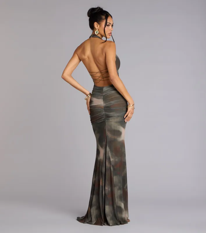 Allina Halter Strappy Mermaid Formal Dress sold by Windsor