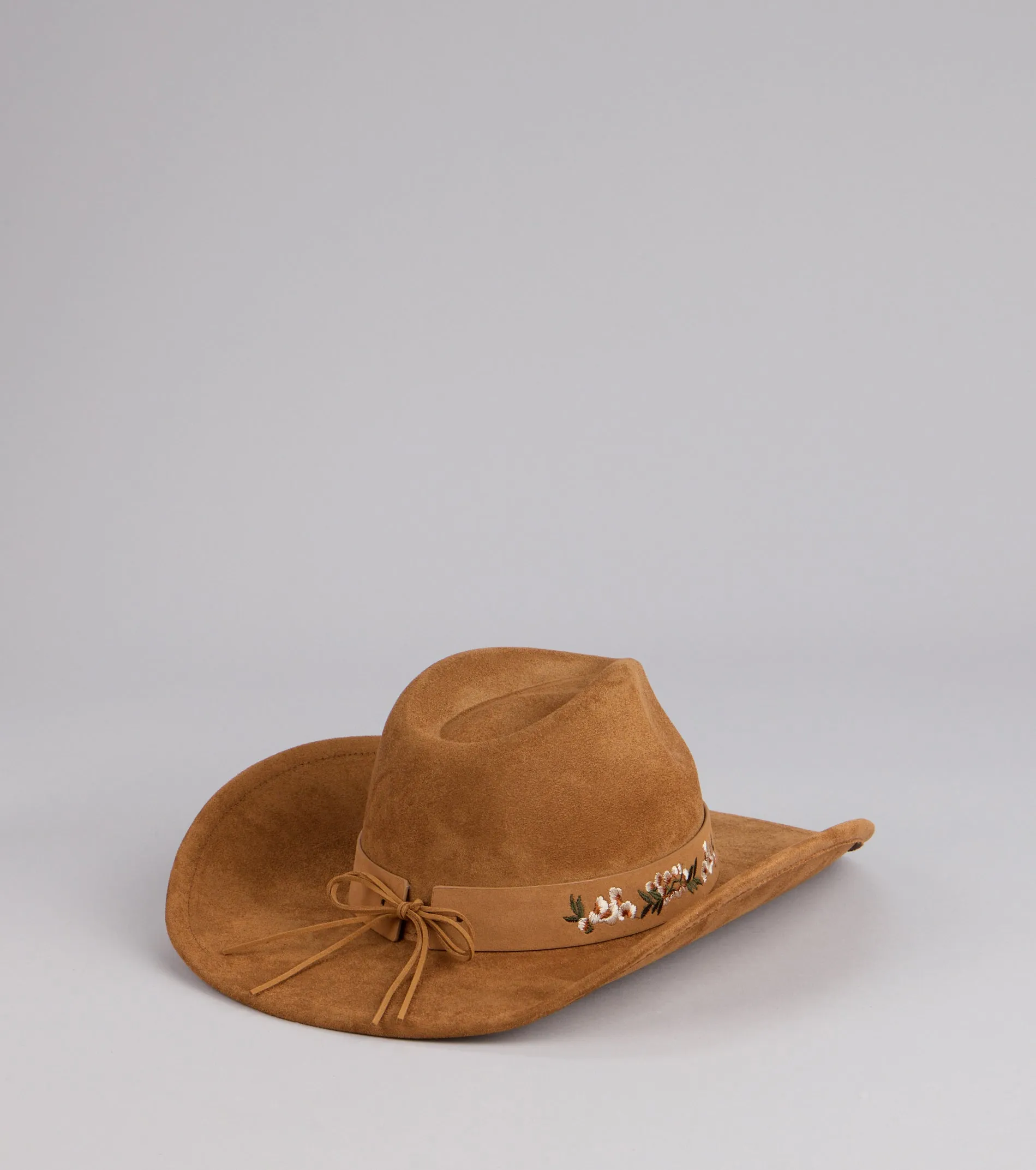 Prairie Petals Faux Suede Cowboy Hat sold by Windsor product image thumbnail 3