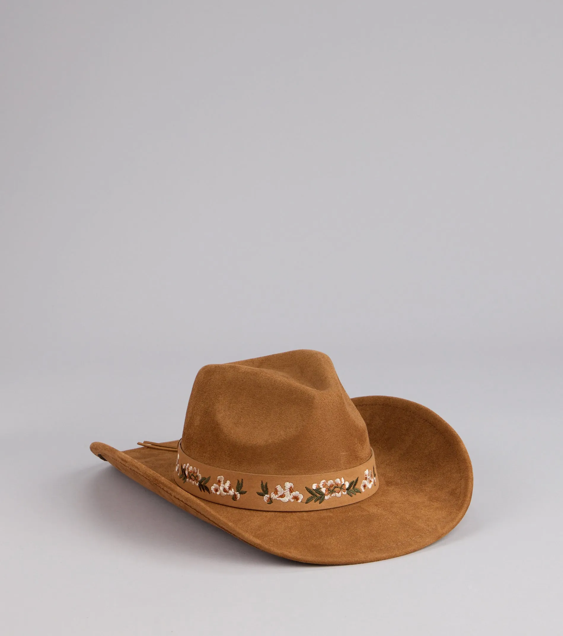 Prairie Petals Faux Suede Cowboy Hat sold by Windsor