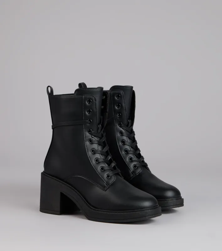 City Chill Platform Combat Boots sold by Windsor