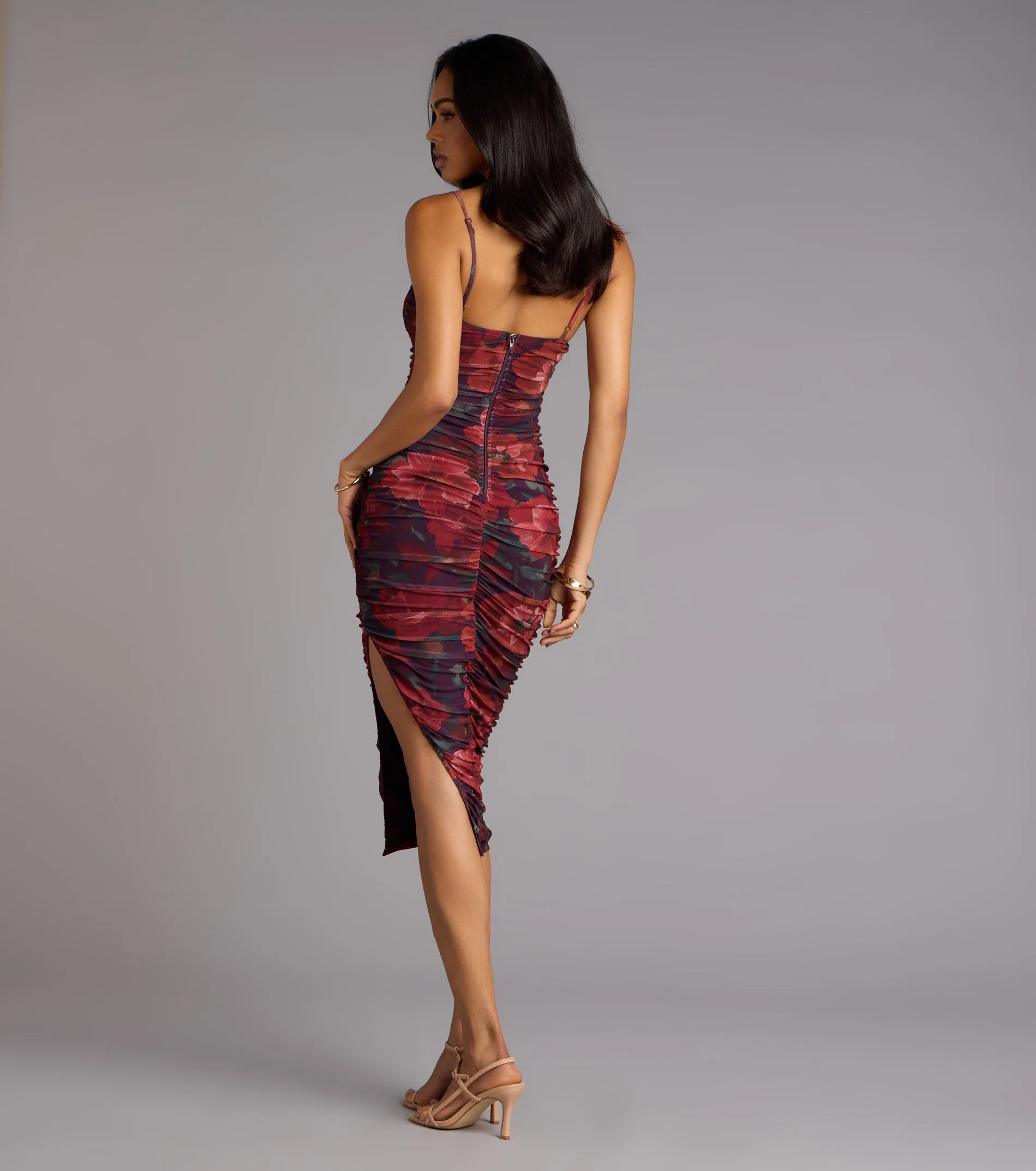 Wildflower Nights Mesh Midi Dress sold by Windsor product image thumbnail 2