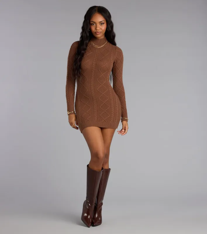 Knit to Stun Open Back Mini Dress sold by Windsor