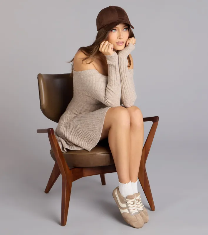 Wrapped Up Cute Off-The-Shoulder Dress sold by Windsor