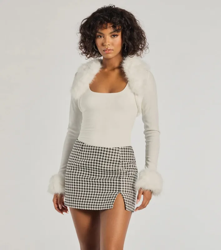 Exclusive Chic Removable Faux Fur Long Sleeve Bolero sold by Windsor