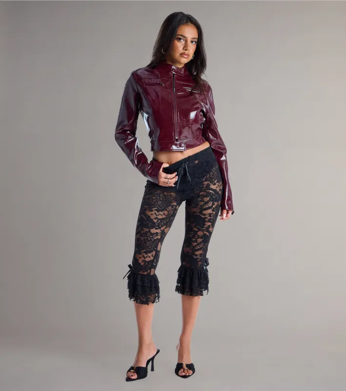 Lace Games Ruffle Capri Pants sold by Windsor