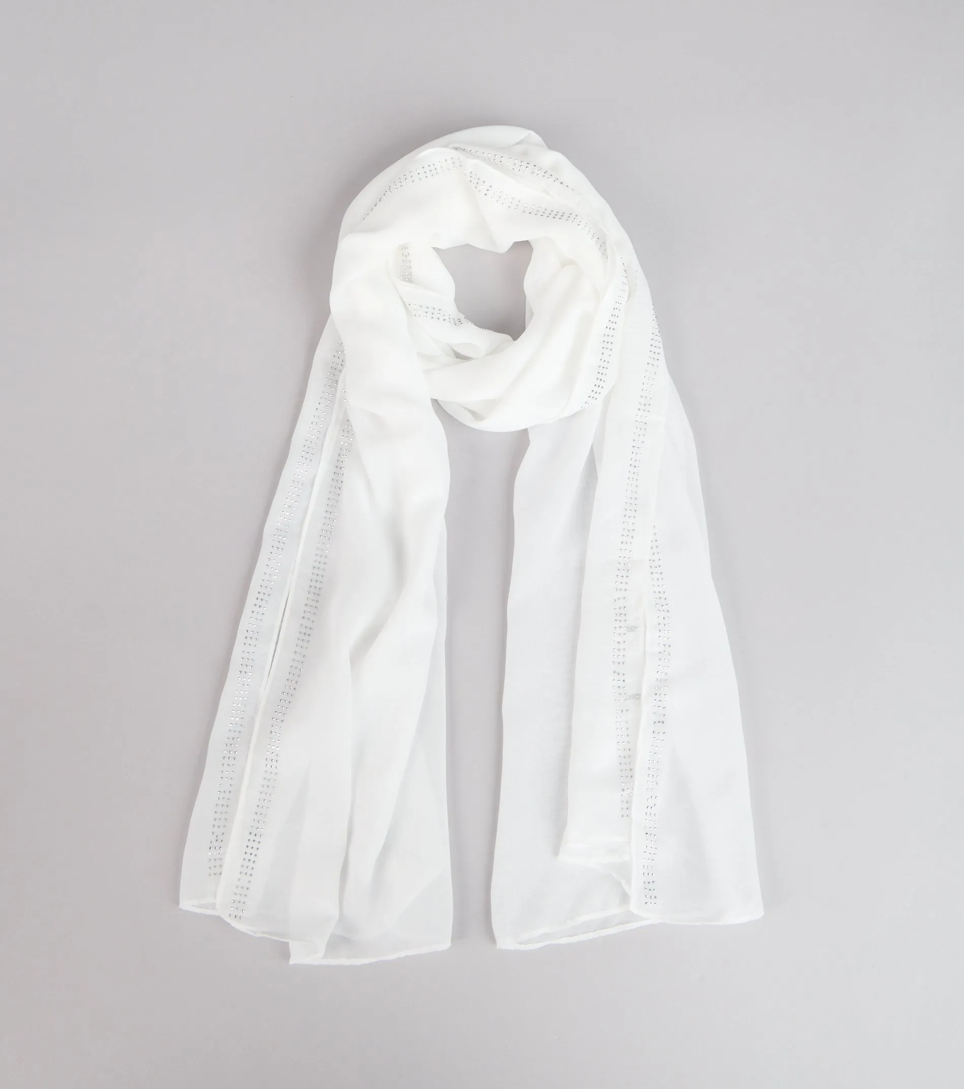 Starry Night Rhinestone Trim Scarf sold by Windsor product image thumbnail 4