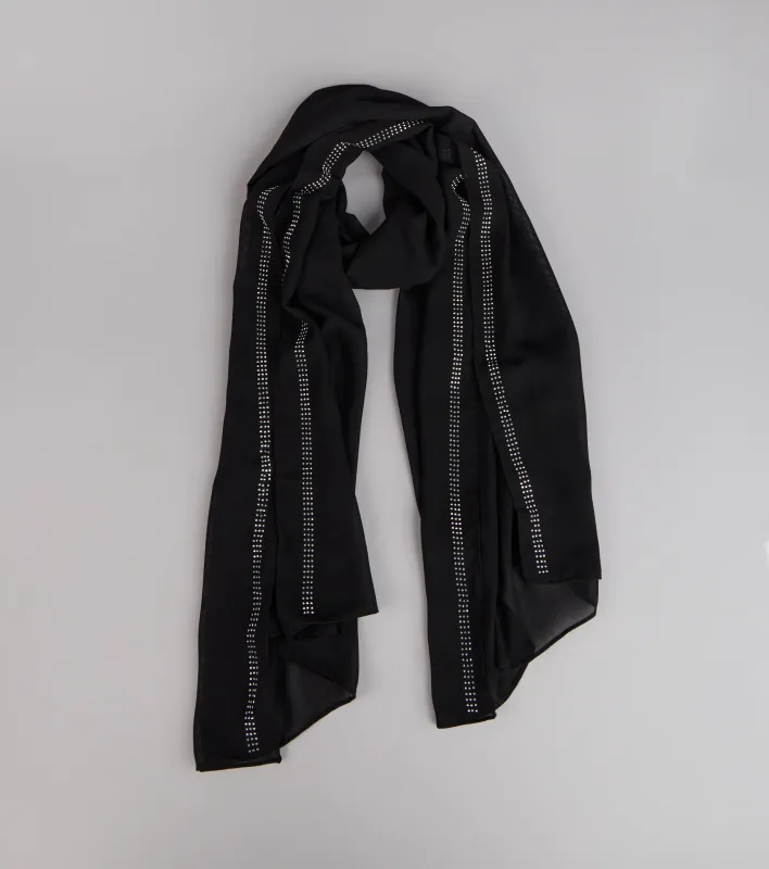 Starry Night Rhinestone Trim Scarf sold by Windsor
