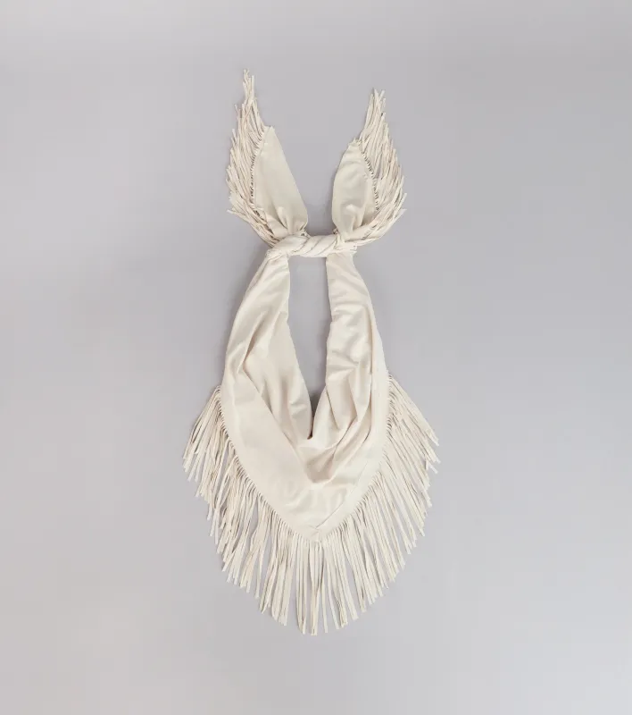 Fringe Factor Faux Suede Scarf sold by Windsor