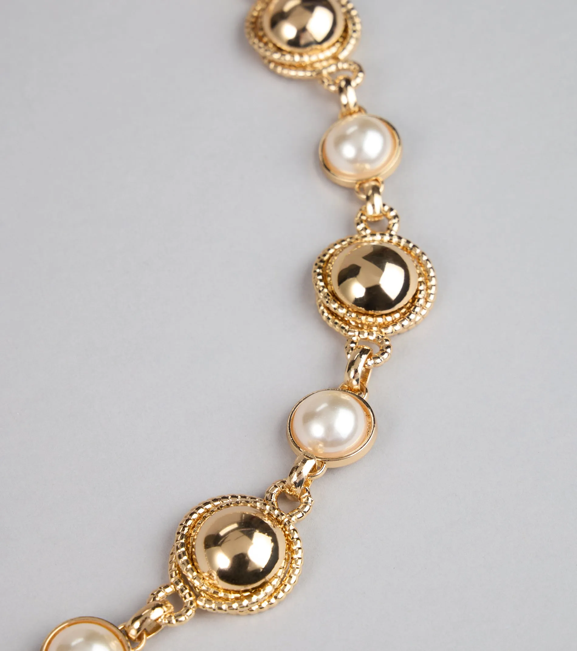 Opulent Touch Faux Pearl Metallic Belt sold by Windsor product image thumbnail 2