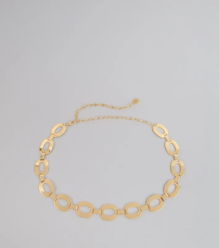 Glam Goals Oval Chain Belt sold by Windsor