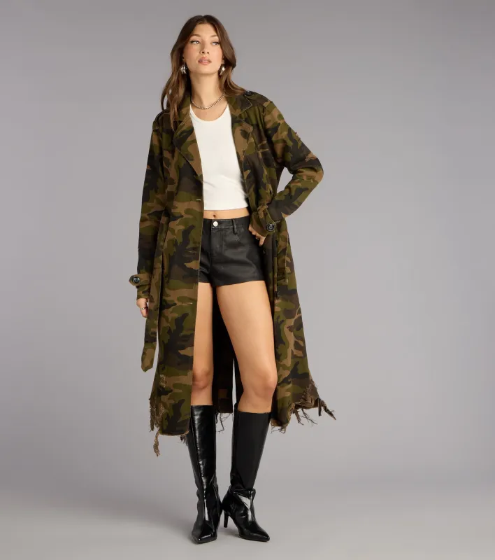 Street Command Camouflage Trench Coat sold by Windsor