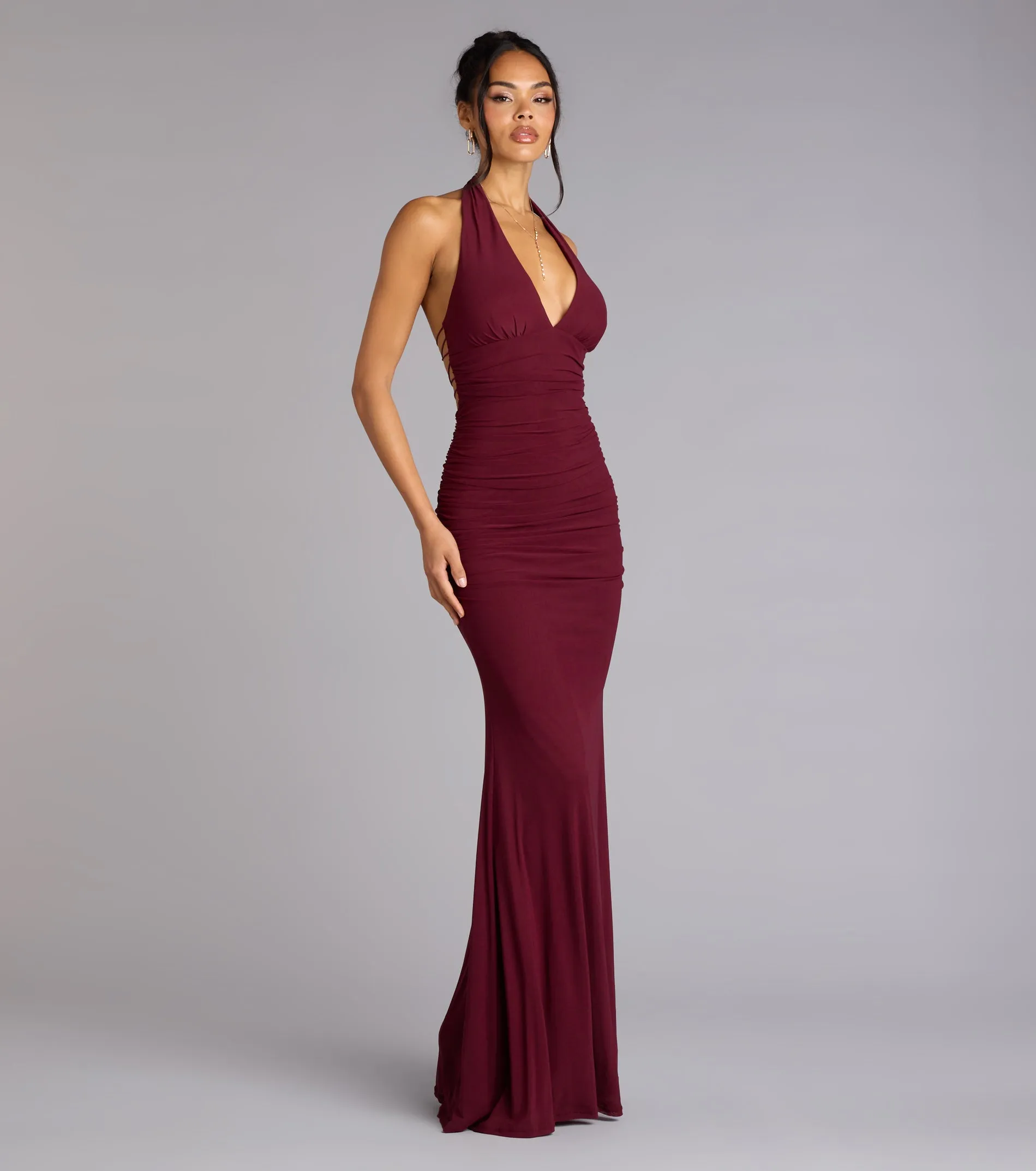 Juliana Mesh Strappy Back Formal Dress sold by Windsor product image thumbnail 4