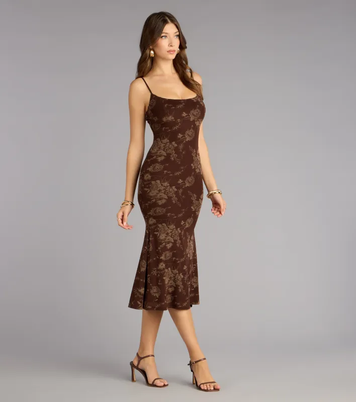 Café Society Floral Midi Dress sold by Windsor