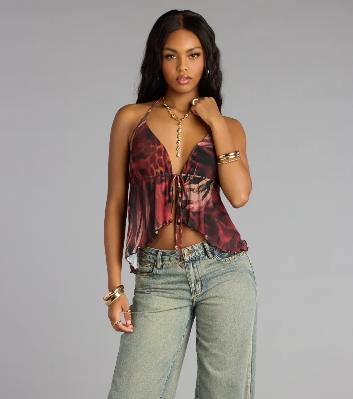 Wildly Iconic Animal Print Crop Top sold by Windsor