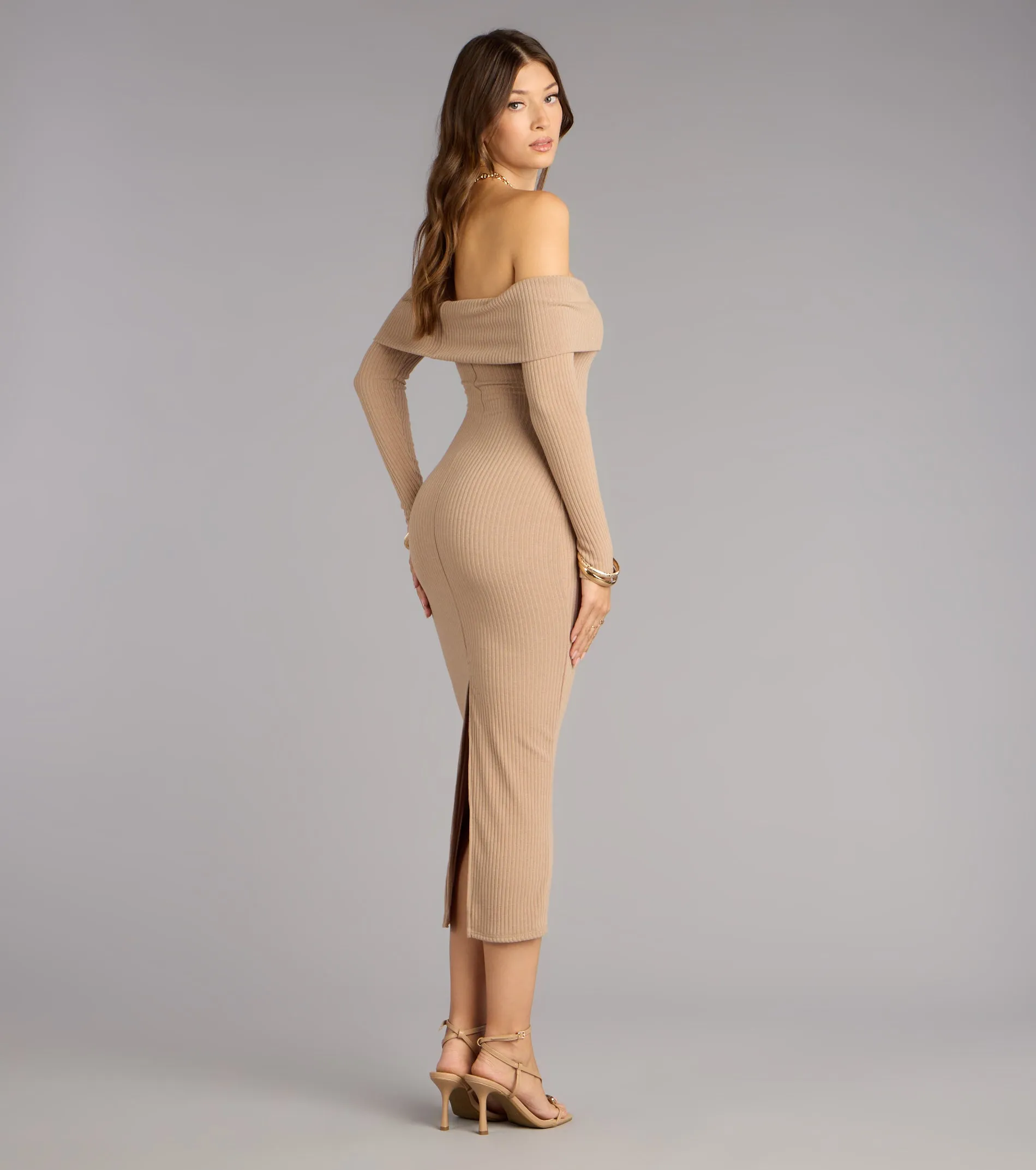 Effortless Aura Long Sleeve Midi Dress sold by Windsor product image thumbnail 2