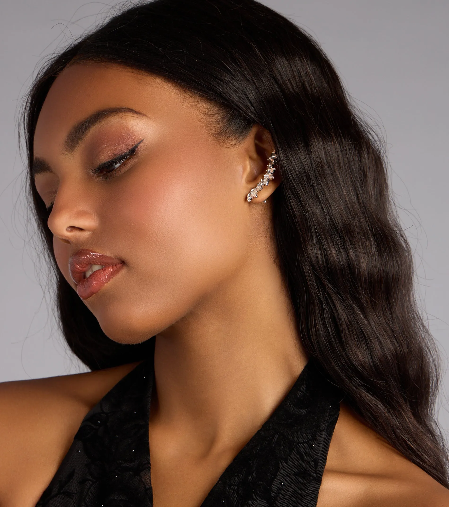 Starlit Spark Rhinestone Earrings sold by Windsor product image thumbnail 2