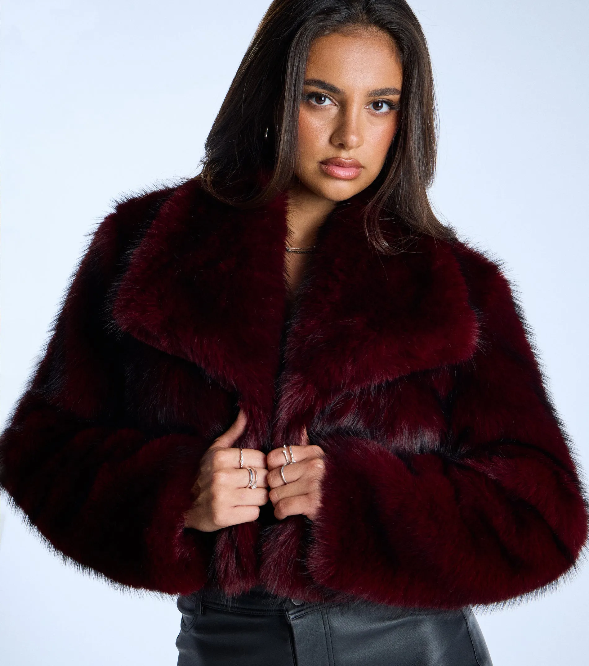 Drama Hour Faux Fur Cropped Jacket sold by Windsor product image thumbnail 2