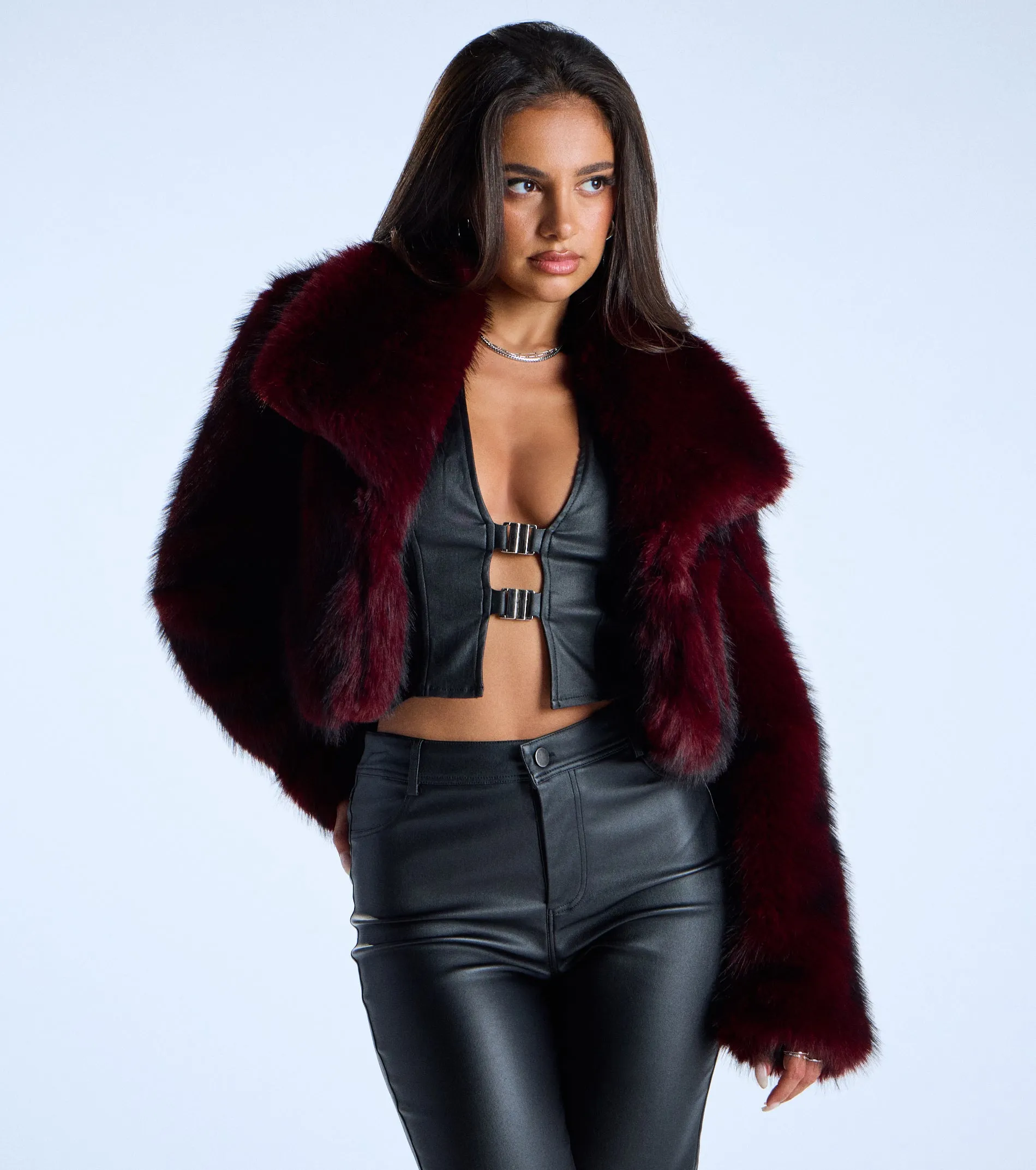 Drama Hour Faux Fur Cropped Jacket sold by Windsor product image thumbnail 4