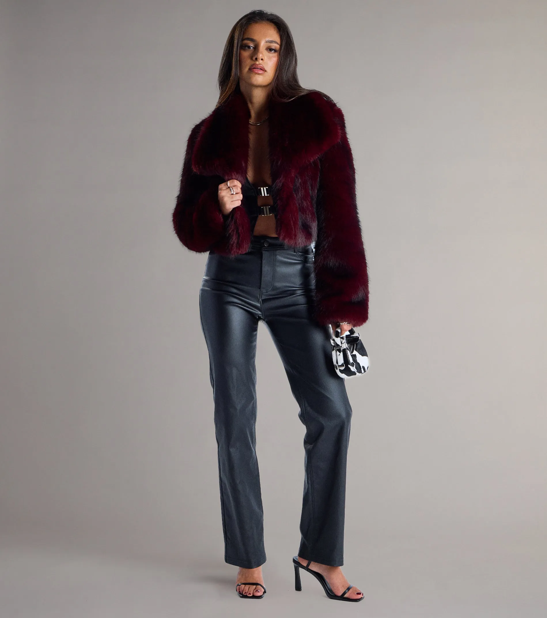 Drama Hour Faux Fur Cropped Jacket sold by Windsor