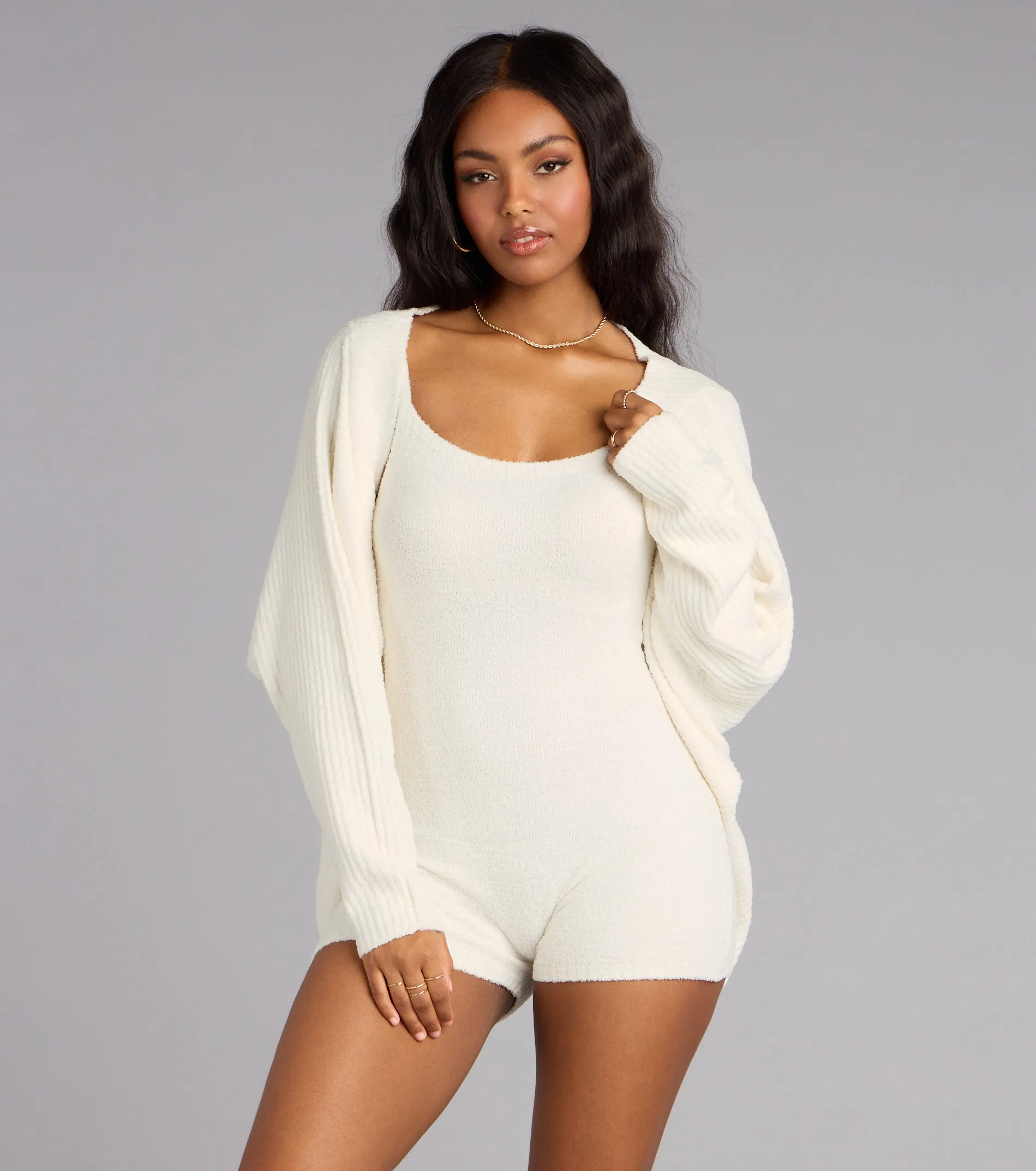 Fall Mornings Chenille Knit Cardigan sold by Windsor product image thumbnail 3