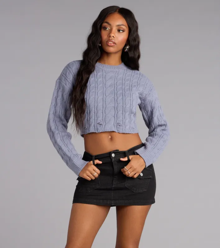 Falling for Knits Crop Sweater sold by Windsor