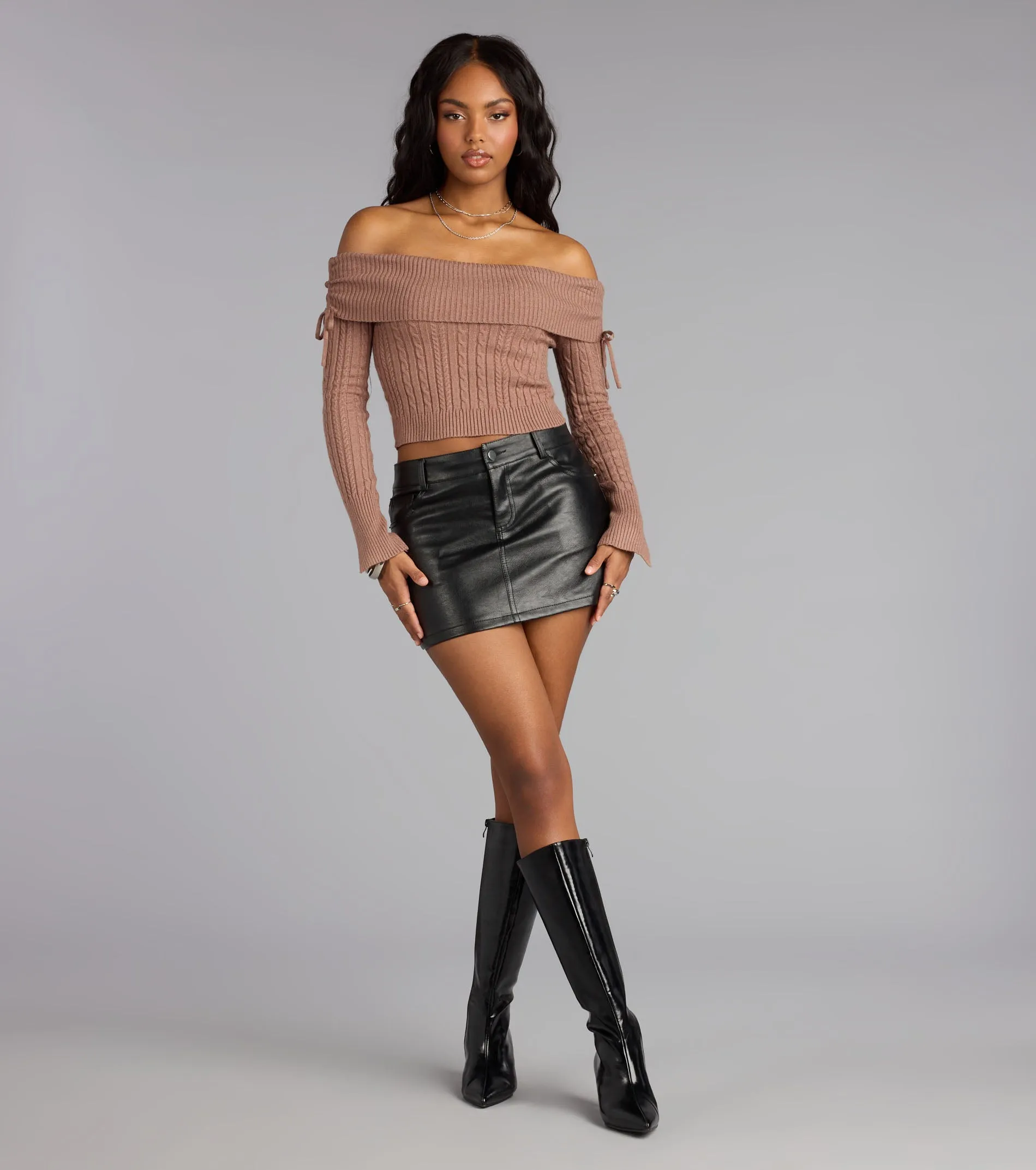 Fall Flirt Off-The-Shoulder Sweater sold by Windsor product image thumbnail 3