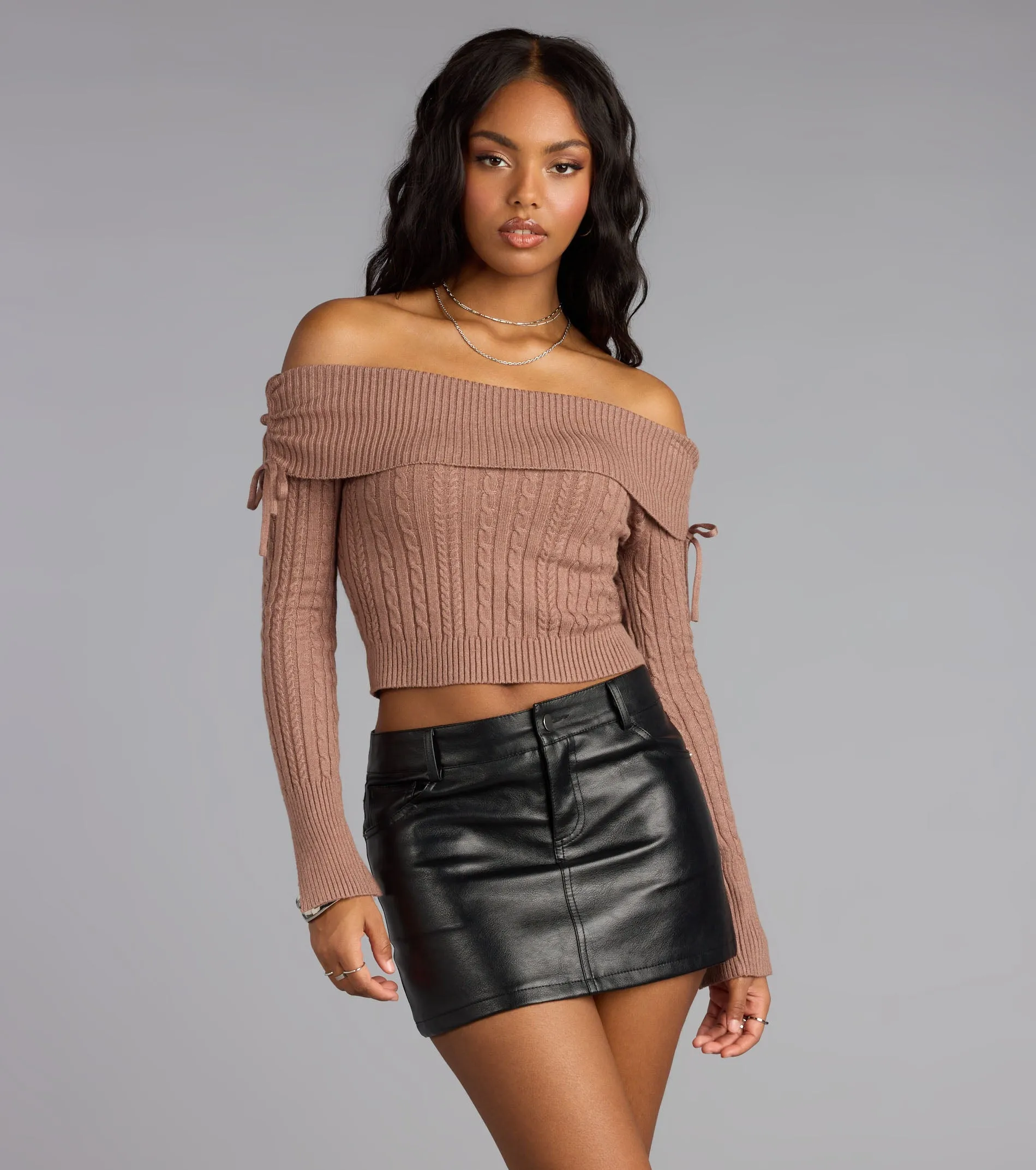 Fall Flirt Off-The-Shoulder Sweater sold by Windsor