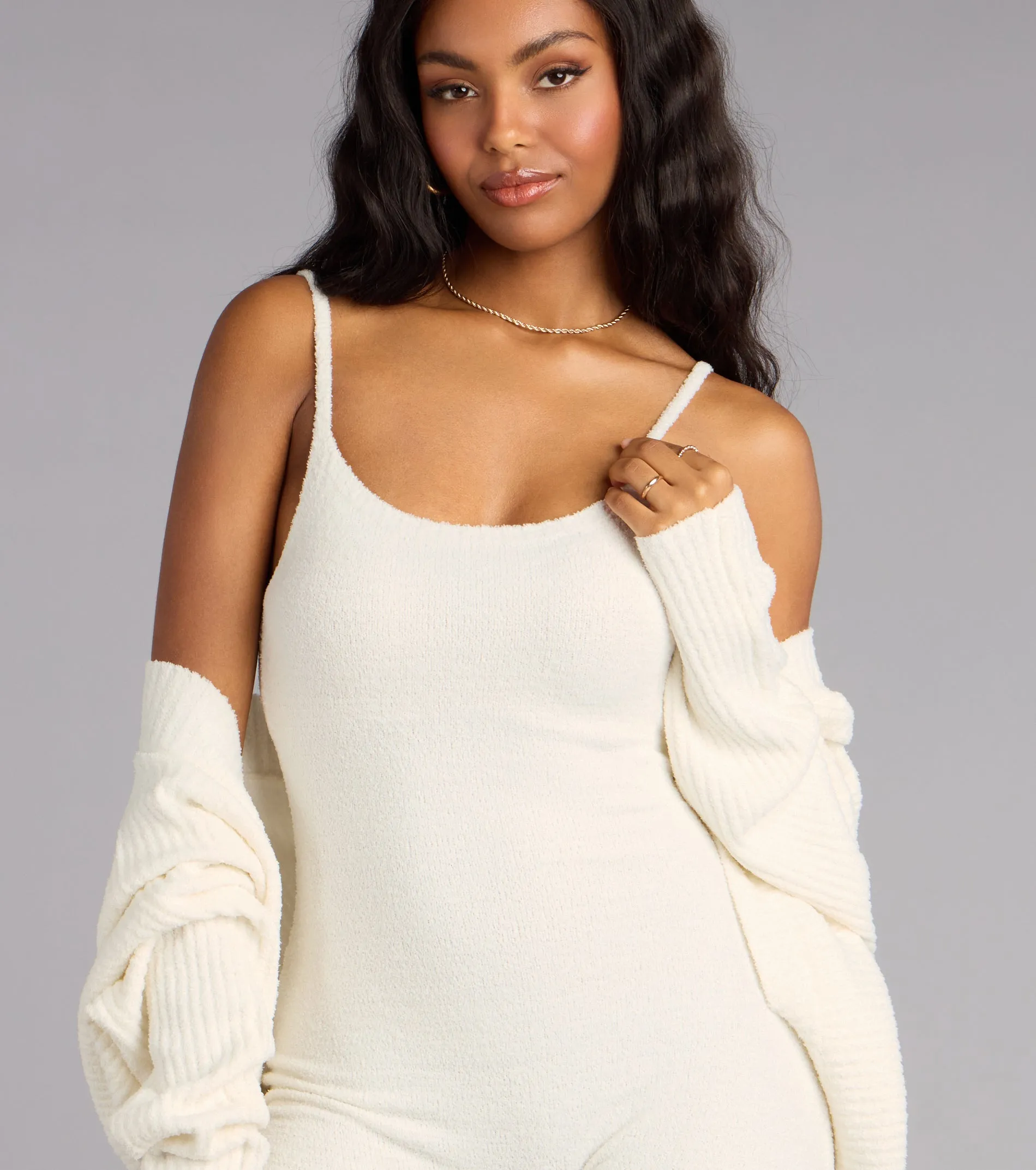 Cuddle Up Chenille Knit Romper sold by Windsor product image thumbnail 4