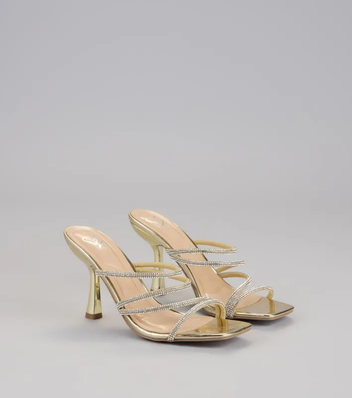 All That Glitters Rhinestone Mules sold by Windsor