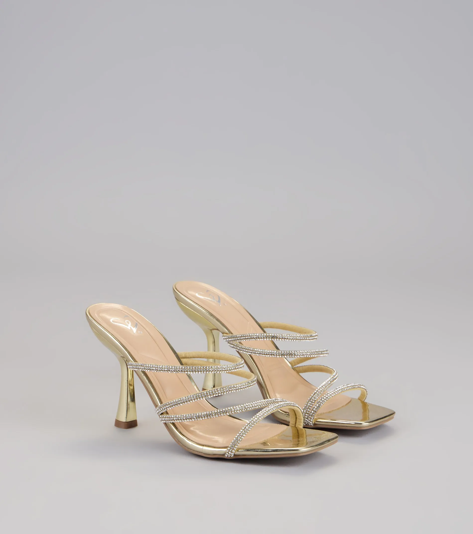 All That Glitters Rhinestone Mules sold by Windsor