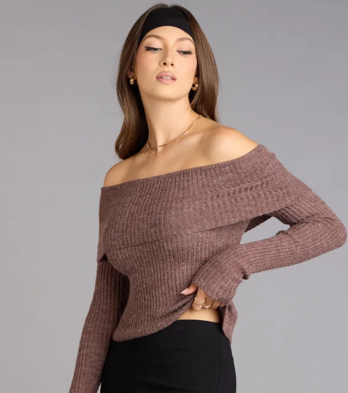 Autumn Muse Off-The-Shoulder Sweater sold by Windsor