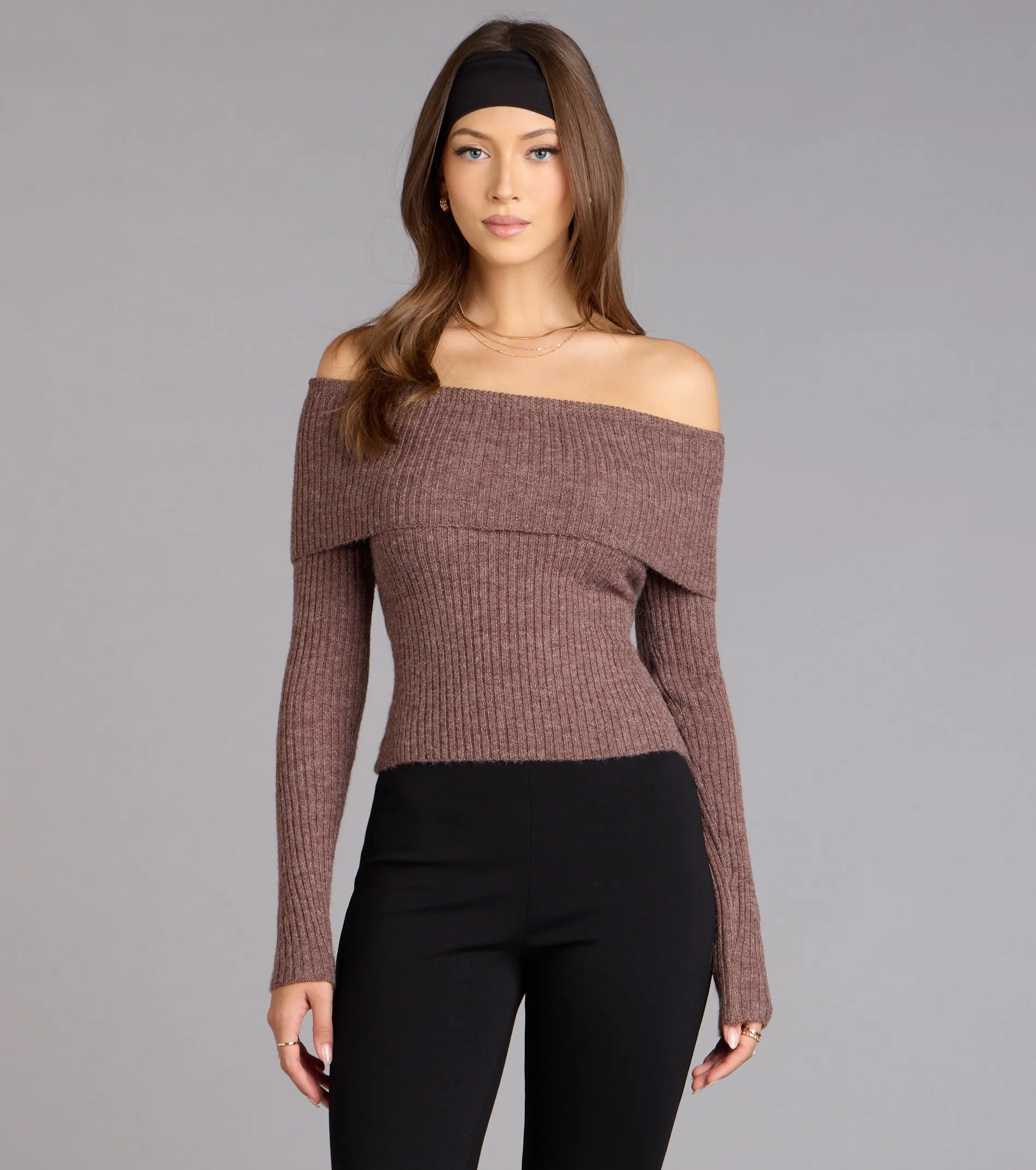 Autumn Muse Off-The-Shoulder Sweater sold by Windsor product image thumbnail 2